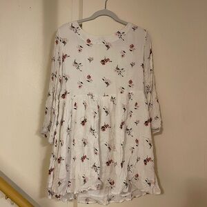 Floral White Dress
